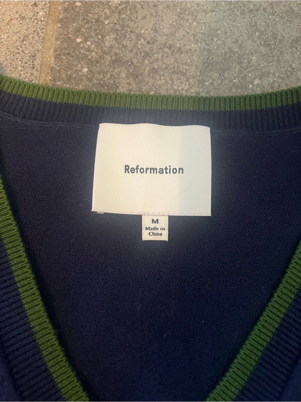 REFORMATION
Blair Sweater Dress. Navy, Grass. Size M. NWOT - Picture 8 of 14